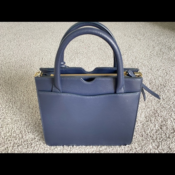 DKNY Top Handle Satchel Bag Navy - Picture 4 of 7